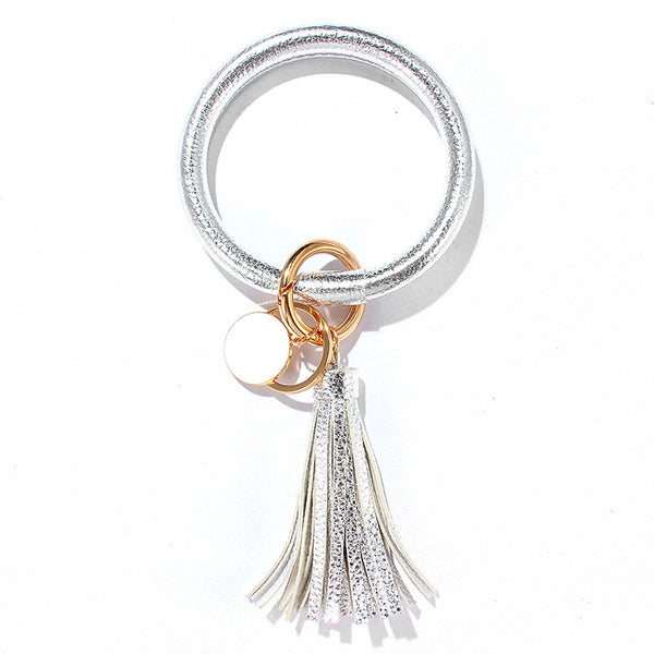 PU Leather Bracelet Keychain