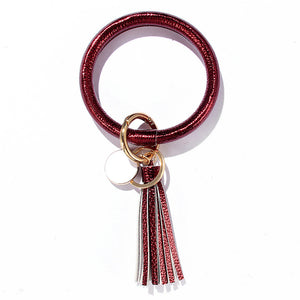 PU Leather Bracelet Keychain