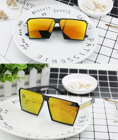 Large Square Frame Sunglasses