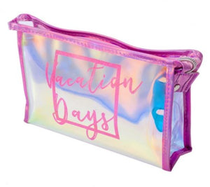 Irredescent "Vacation Days" Makeup Bag