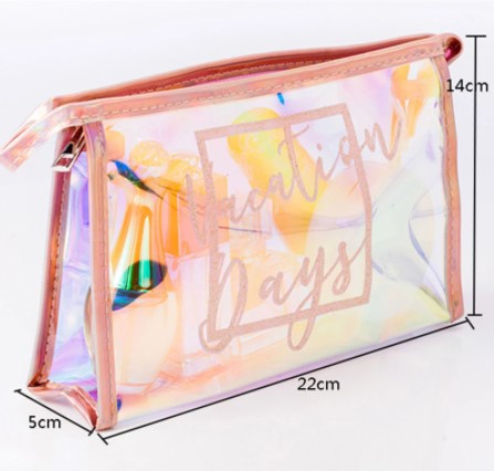 Irredescent "Vacation Days" Makeup Bag