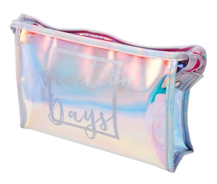 Irredescent "Vacation Days" Makeup Bag