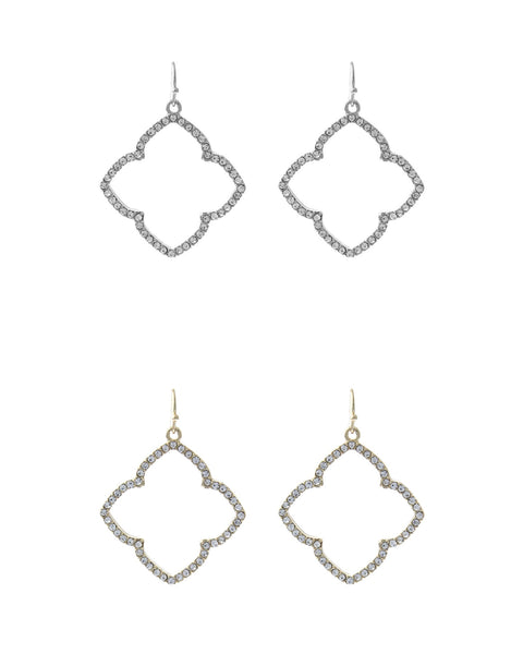 Quatrefoil Dangle Earring