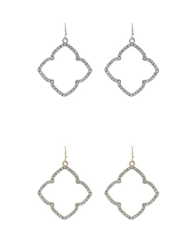 Quatrefoil Dangle Earring